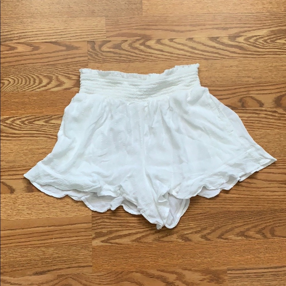 White Flowy Shorts AE
